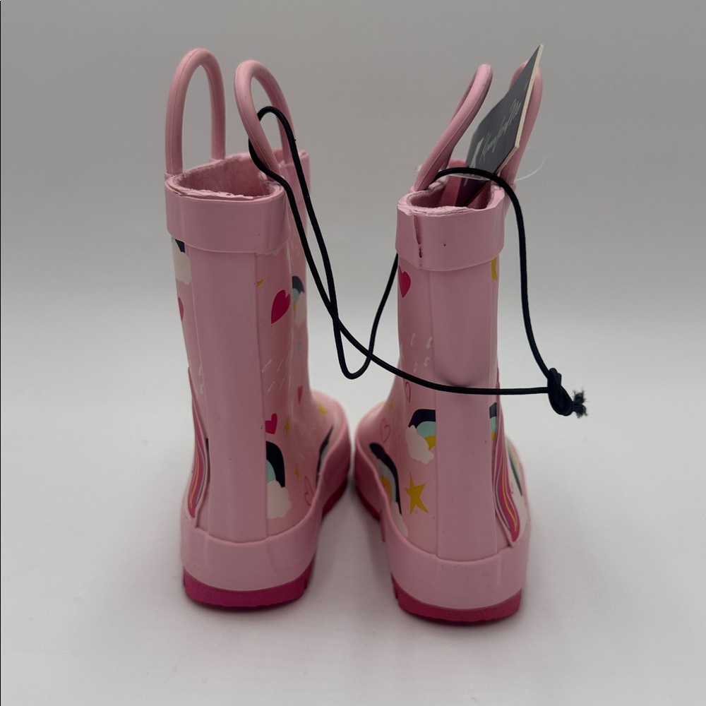 KomfysMe Kids Rain Boots Unicorn Rainbow Pink Toddler Size 5 - Picture 3 of 7